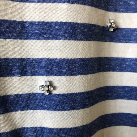 Ann Taylor Loft Blue/White Striped Top - Picture 4 of 4